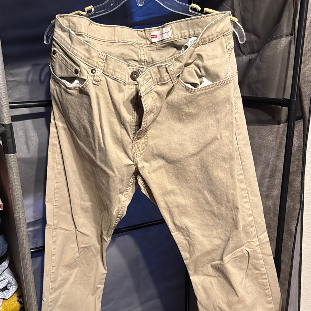 Levi's Light Tan Straight Fit Pants